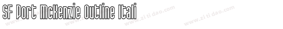 SF Port McKenzie Outline Italic字体转换